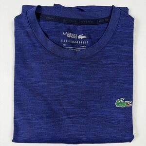 Lacoste Sport Tennis X Novak Djokovic T-Shirt Mens XXL Blue Heathered Athletic